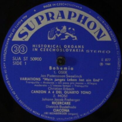 Supraphon SUA 10900 - Jan Valach, Ivan Sokol - Historical Organs - Image 3
