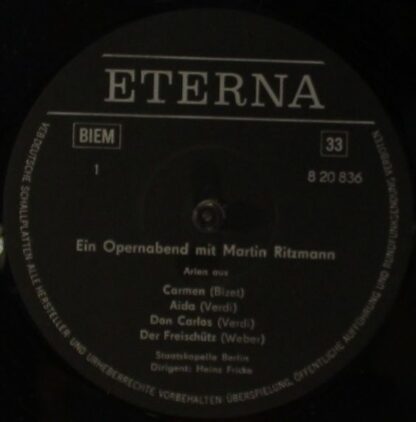 Eterna 8 20 836 - Martin Ritzmann, Staatskapelle Berlin, Heinz F - Image 3