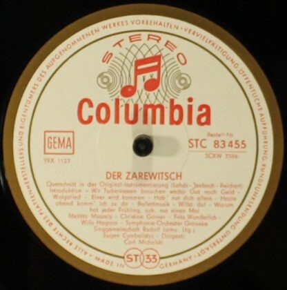 Columbia STC 83 455 - Franz Lehár, Christine Görner, Melitta Mus - Image 3