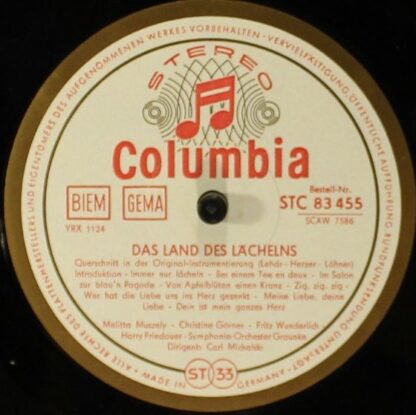 Columbia STC 83 455 - Franz Lehár, Christine Görner, Melitta Mus - Image 4