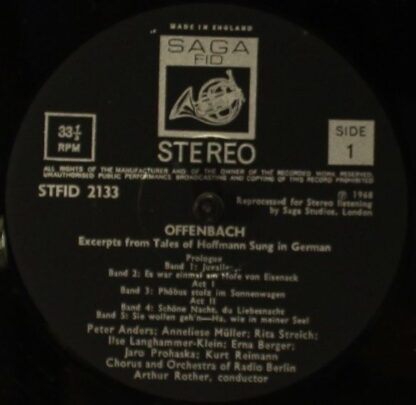 Saga Fid STFID 2133 - Jacques Offenbach, Peter Anders (2), Rita - Image 4