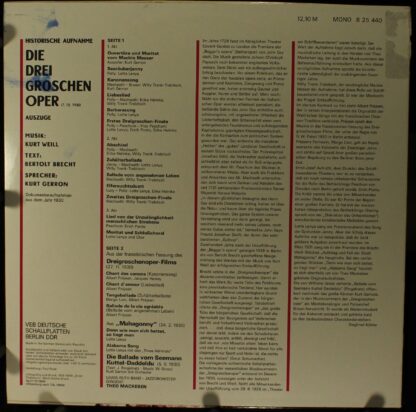 Eterna 8 25 440 - Bertolt Brecht, Kurt Weill - Die Dreigroscheno - Image 2