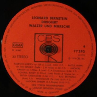 CBS 77 292 - Leonard Bernstein, New York Philharmonic - Leonard - Image 4