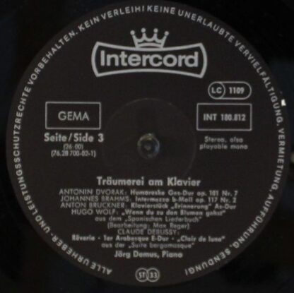 Intercord INT 180.812 - Jörg Demus - Träumerei Am Klavier (Lyris - Image 3