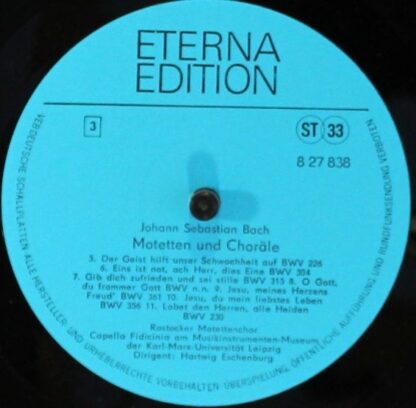 Eterna 8 27 837-838 - Johann Sebastian Bach, Rostocker Motettenc - Image 4