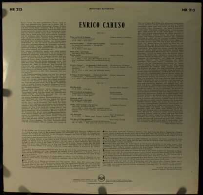 RCA Victor Red Seal HR 215 - Enrico Caruso - Operatic Rarities - Image 2