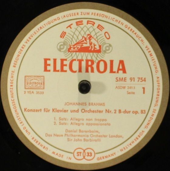 Die Stimme Seines Herrn SME 91754 - Johannes Brahms, Sir John Ba - Image 3