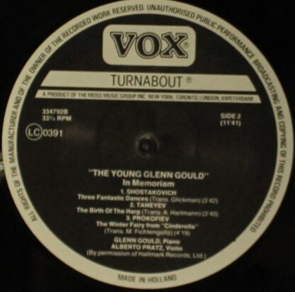 VOX/Turnabout 2TV 334 792-3 - Glenn Gould - The Young Glenn Goul - Image 4