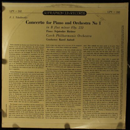Supraphon LPV 242 - Pyotr Ilyich Tchaikovsky, Sviatoslav Richter - Image 2