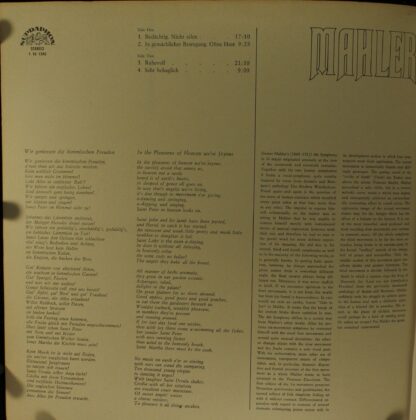 Supraphon 1 10 1346 - Gustav Mahler, Gerlinde Lorenz, The Czech - Image 2