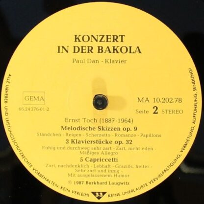 Konzert In Der Bakola MA 10.202.78 - Ernst Toch - Klavierstücke - Image 4