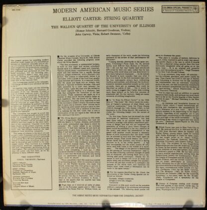 Columbia Special Products AML 5104 - Elliott Carter, The Walden - Image 2