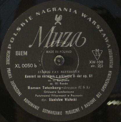 Polskie Nagrania Muza XL 0050 - Ludwig van Beethoven, Roman Tote - Image 4