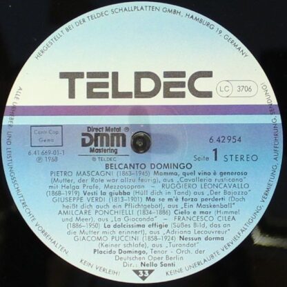 TELDEC 6.42954 AG - Placido Domingo - Belcanto Domingo - Image 3