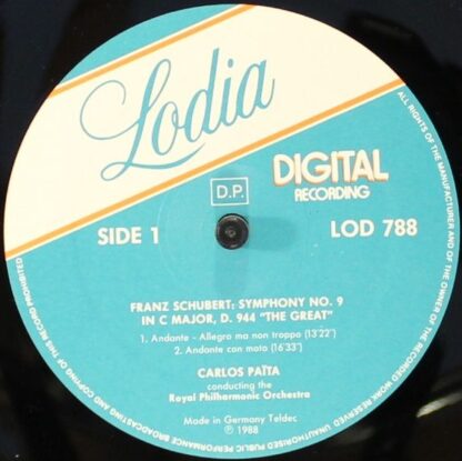 Lodia LOD 788 - Carlos Païta - Schubert Symphony No 9 In C Major - Image 5