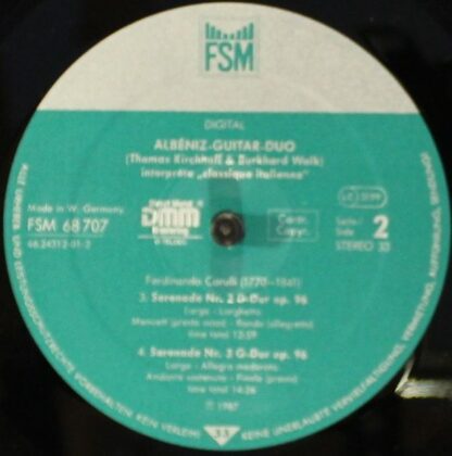 FSM FSM 68707 - Albéniz-Guitar-Duo - Interprète: "Classique Ital - Image 3