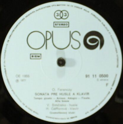 Opus 9111 0500 - Alexander Moyzes, Oto Ferenczy - Poetická Suita - Image 4