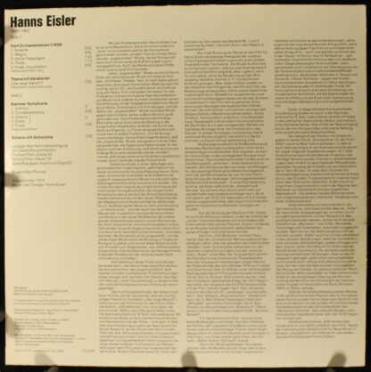 Nova 8 85 093 - Hanns Eisler - Fünf Orchesterstücke / Langer Mar - Image 2