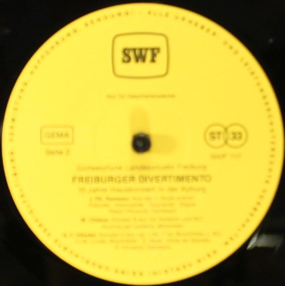 Südwestfunk SWF 117 - Various - Freiburger Divertimento. 10 Jahr - Image 4