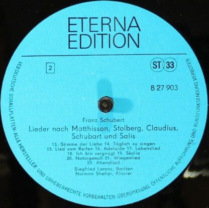 ETERNA Edition 8 27 903 - Franz Schubert - Lieder Nach Matthisso - Image 4