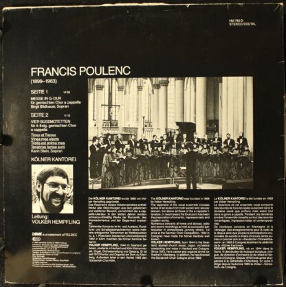 deutsche harmonia mundi Digital HM 740 D - Francis Poulenc, Köln - Image 2