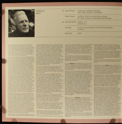 Not On Label 66.22348-01 - Detlef Kraus - Klaviermusik Für Die L - Image 3