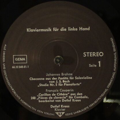 Not On Label 66.22348-01 - Detlef Kraus - Klaviermusik Für Die L - Image 5