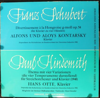 Deutsche Grammophon 004 246 - Franz Schubert, Paul Hindemith - D