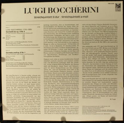 FSM Vox 33 051 - Luigi Boccherini - Streichquintette E-dur, a-mo - Image 2