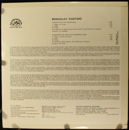 Supraphon SUA ST 50909 - Bohuslav Martinů, Věra Lejsková, Vlasti - Image 2