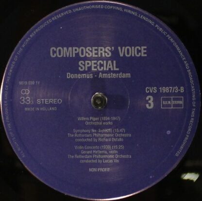 Composers' Voice CVS 1987/1 - Willem Pijper - Historic Recording - Image 9