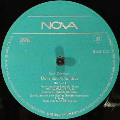 Nova 8 80 153 - Kurt Schwaen - Der Neue Kolumbus / Concerto Picc - Image 3