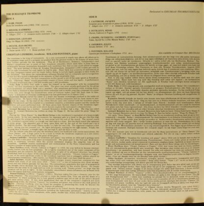 BIS LP-318 - Christian Lindberg, Roland Pöntinen - The Burlesque - Image 3
