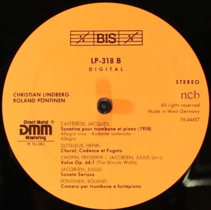 BIS LP-318 - Christian Lindberg, Roland Pöntinen - The Burlesque - Image 6