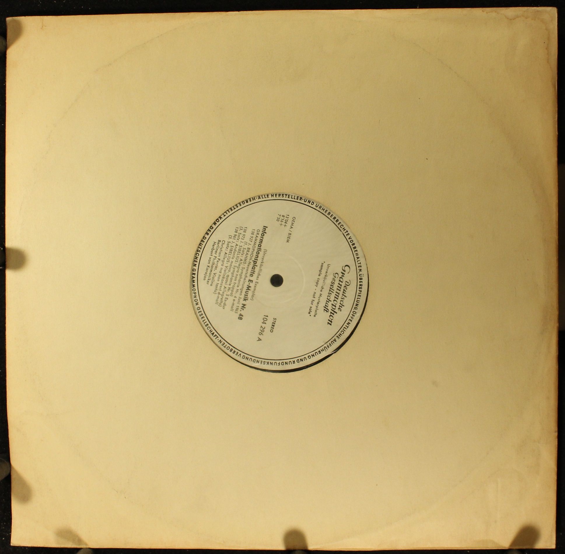 Deutsche Grammophon 104 296 A - Various - Informationsplatte E-M - Image 4