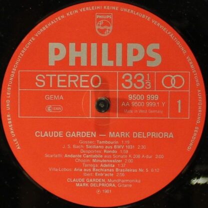 Philips 9500 9999 - Claude Garden, Mark Delpriora - Mundharmonik - Image 3