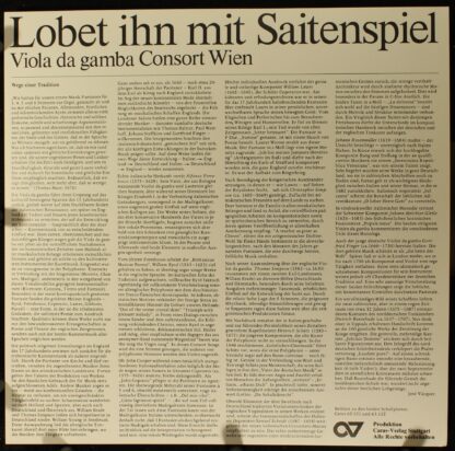 Carus 63.122 - Viola Da Gamba Consort Wien - Lobet Ihn Mit Saite - Image 3