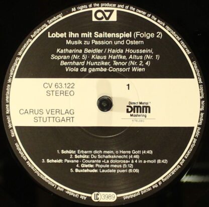 Carus 63.122 - Viola Da Gamba Consort Wien - Lobet Ihn Mit Saite - Image 5