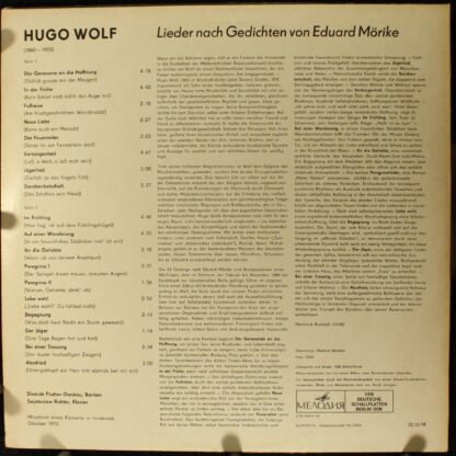 Melodia Eterna 8 26 974 - Hugo Wolf, Dietrich Fischer-Dieskau, S - Image 2