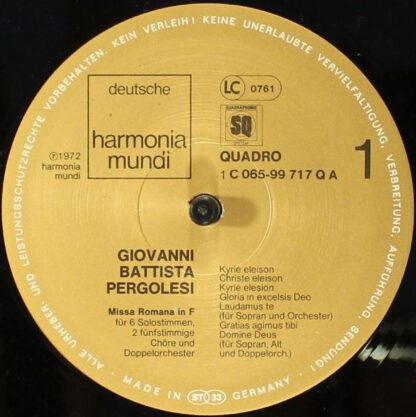 Deutsche Harmonia Mundi 1C 065-99 717 Q - Giovanni Battista Perg - Image 5