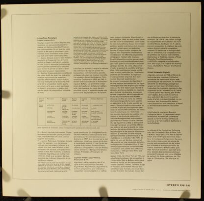 Deutsche Grammophon 2561 042 - Lukas Foss, Lejaren Hiller, Ellio - Image 4