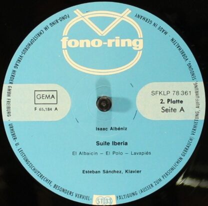 Fono-Ring SFKLP 78 361 - Isaac Albéniz, Esteban Sanchez - Suite - Image 7
