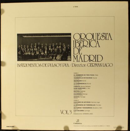 Columbia C 7545 - Orquesta Iberica de Madrid, Germán Lago - Inst - Image 2
