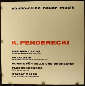 WERGO WER 60020 - Krzysztof Penderecki -  Psalmen Davids / Anakl