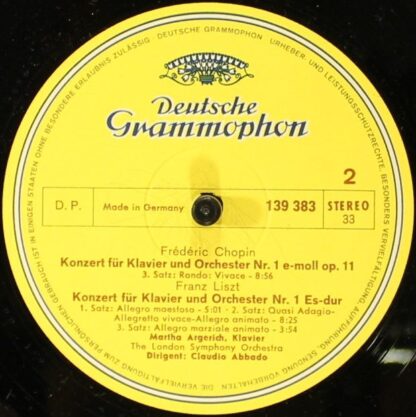 Deutsche Grammophon 139 383 - Frédéric Chopin, Franz Liszt, Mart - Image 6