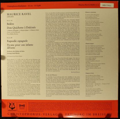 Christophorus SFB 77911 - Maurice Ravel, Orchestre Des Solistes - Image 2