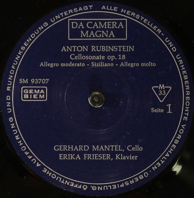 Da Camera Magna SM 93707 - Anton Rubinstein, Gerhard Mantel, Eri - Image 4