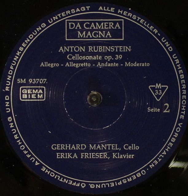Da Camera Magna SM 93707 - Anton Rubinstein, Gerhard Mantel, Eri - Image 3