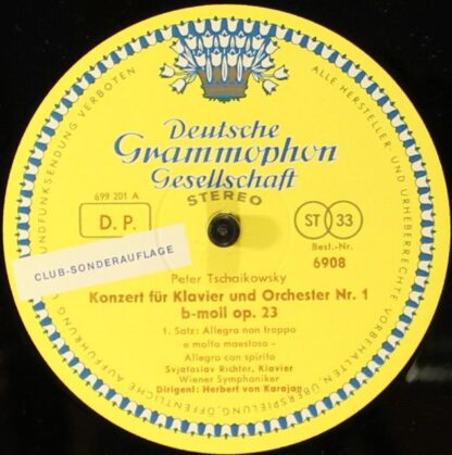 Deutsche Grammophon 6908 - Pyotr Ilyich Tchaikovsky, Sviatoslav - Image 3