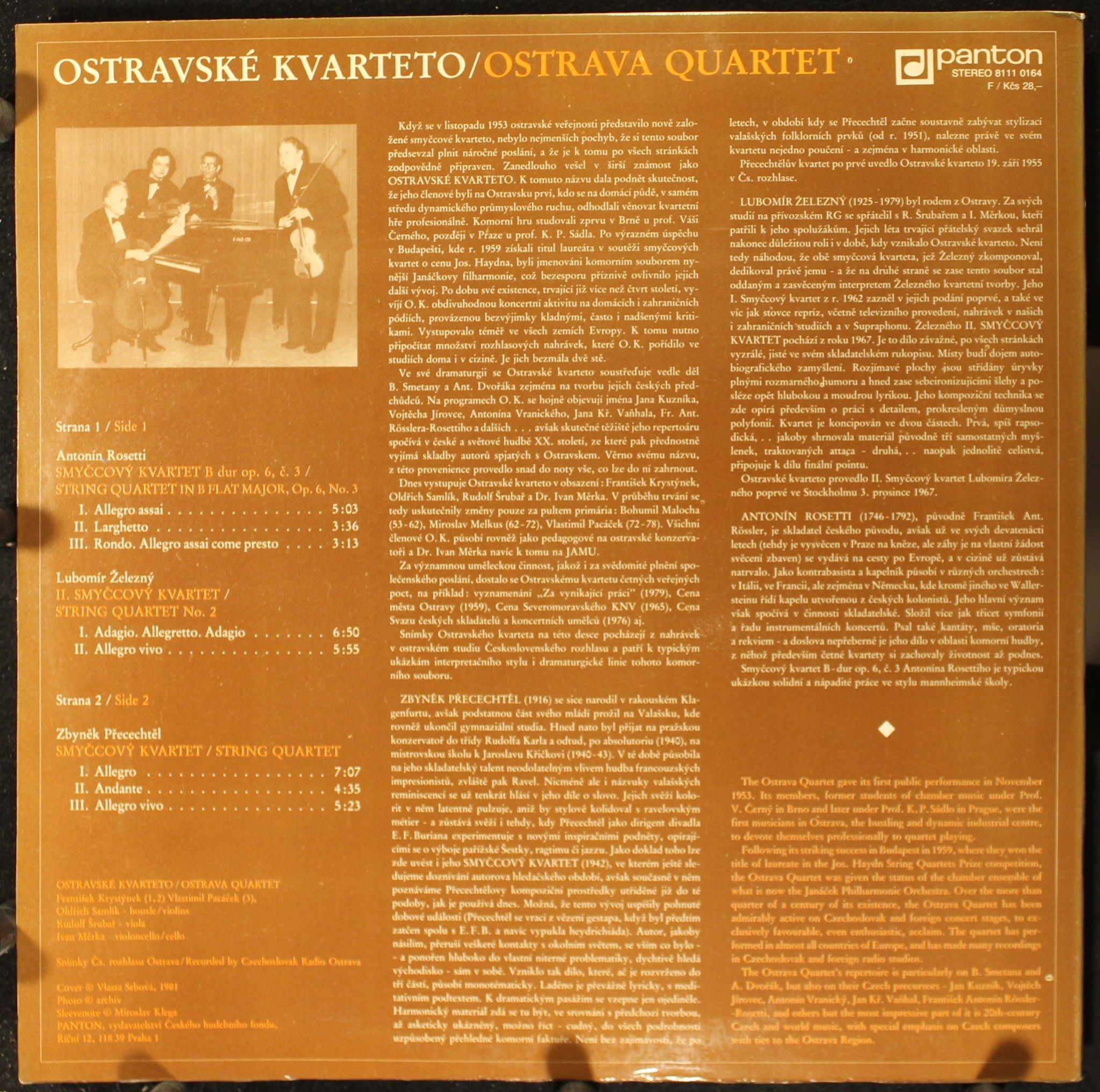 Panton 8111 0164 - Antonio Rosetti, Lubomír Železný, Zbyněk Přec - Image 2